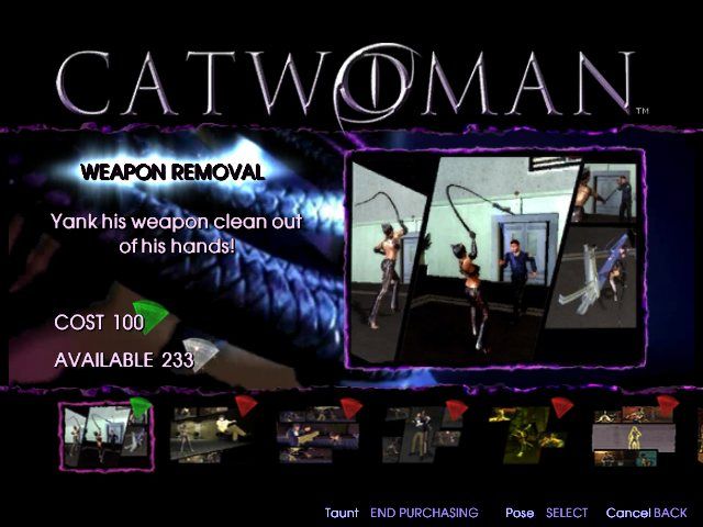 Catwoman (Windows) screenshot: New tricks are not free