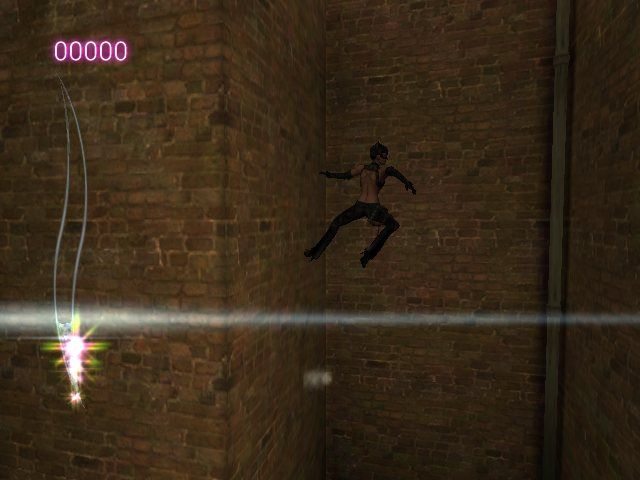 Catwoman (Windows) screenshot: Narrow places can be used to go up