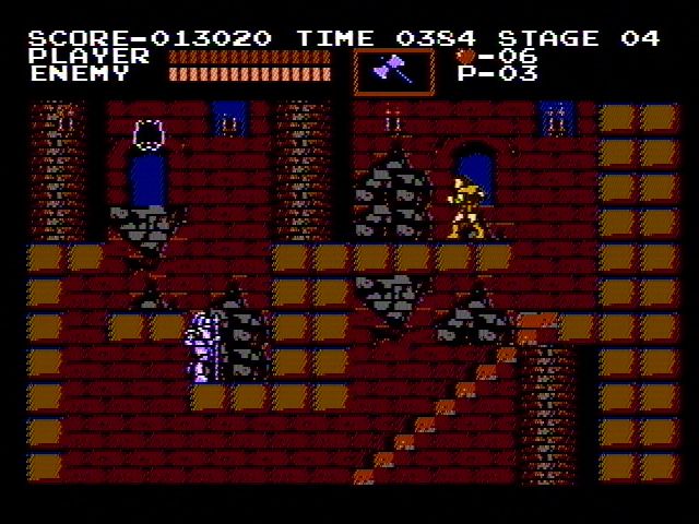 Castlevania (NES) screenshot: The second level