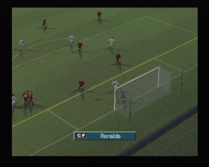 World Soccer: Winning Eleven 8 International (PlayStation 2) screenshot: Ronaldo scored a goal just to realize he was also causing an off-side