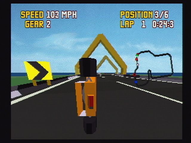 Checkered Flag (Jaguar) screenshot: Goofy Crash Animation
