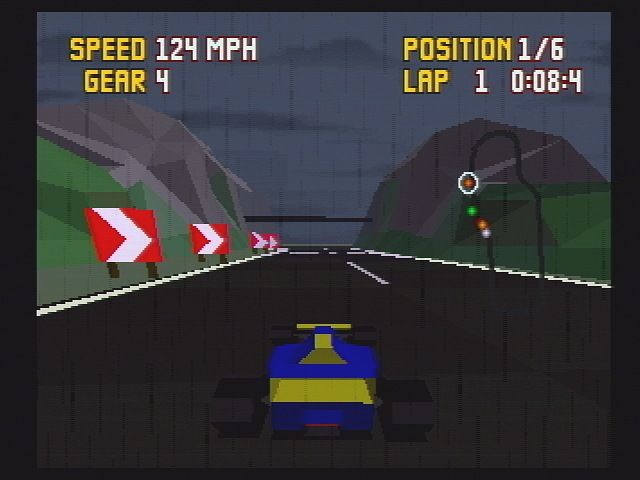 Checkered Flag (Jaguar) screenshot: Racing in the Rain