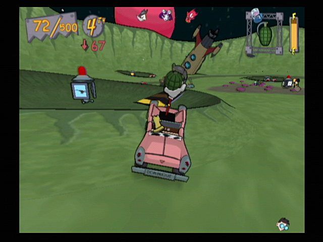 Cel Damage (GameCube) screenshot: Futuristic world