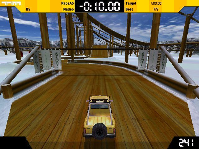 TrackMania (Windows) screenshot: Start
