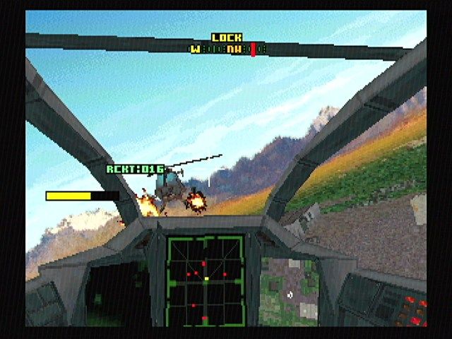 Thunderstrike 2 (SEGA Saturn) screenshot: Bogey at 12 O'Clock