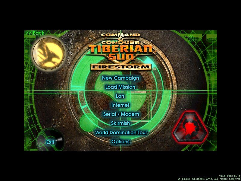 Command & Conquer: Tiberian Sun - Firestorm (Windows) screenshot: Main menu