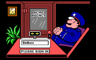 Where in Europe is Carmen Sandiego? (DOS) screenshot: Sign in to begin play