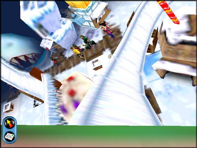 SimCoaster (Windows) screenshot: Riding the Alpine Ace