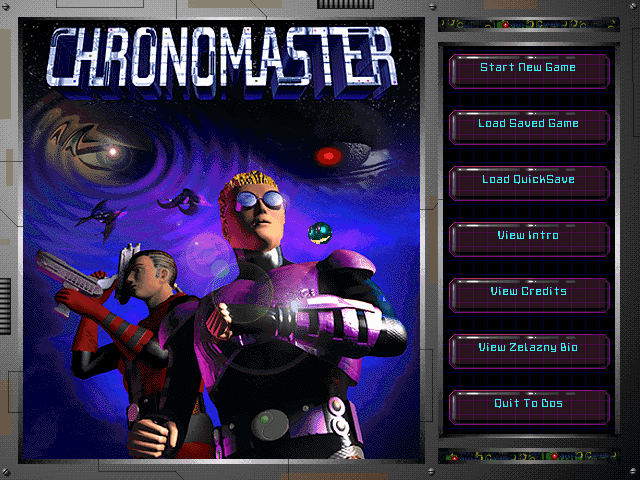 Chronomaster (DOS) screenshot: Main menu