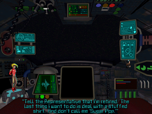 Chronomaster (DOS) screenshot: Main view in ship