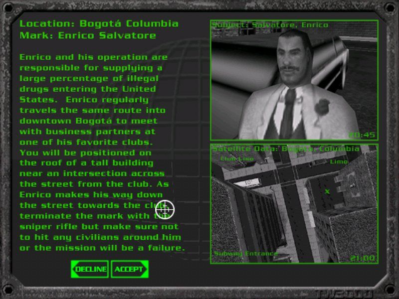 CIA Operative: Solo Missions (Windows) screenshot: Mission briefing