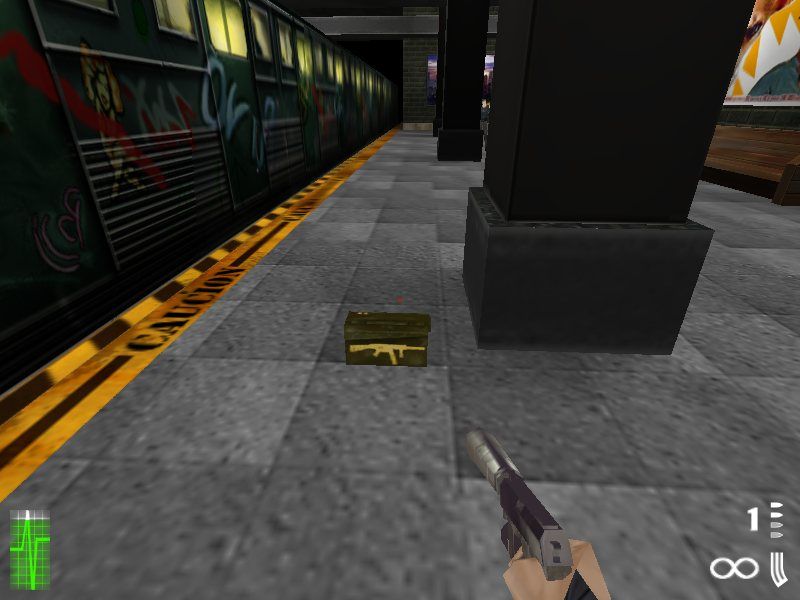 CIA Operative: Solo Missions (Windows) screenshot: Somebody (the one who got just killed) has left ammo here