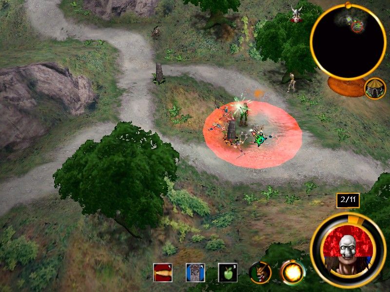 Magic & Mayhem: The Art of Magic (Windows) screenshot: Forest battle.