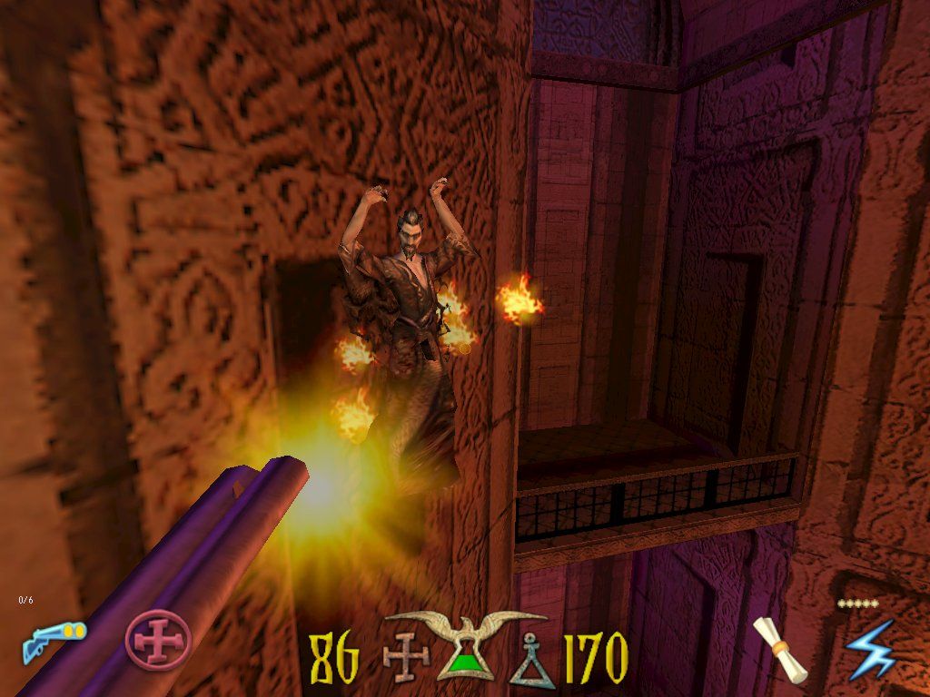 Clive Barker's Undying (Windows) screenshot: Magical duel with your bitter rival, Otto Keisinger