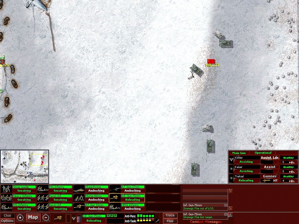 Close Combat III: The Russian Front (Windows) screenshot: Russian Tanks - in winter