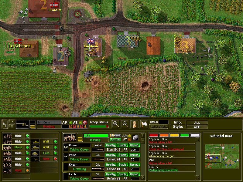 Close Combat: A Bridge Too Far (Windows) screenshot: Infantry assault