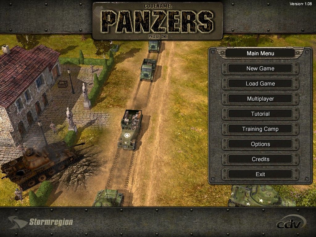Codename: Panzers - Phase One (Windows) screenshot: Main Menu
