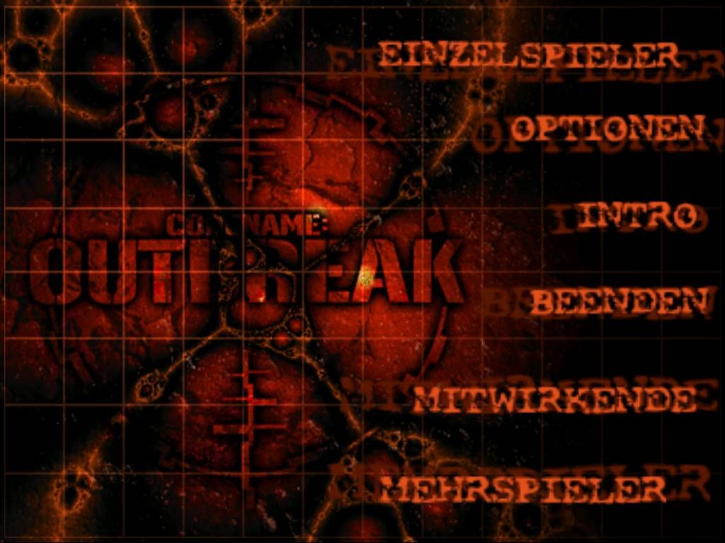 Codename: Outbreak (Windows) screenshot: Main menu (German)