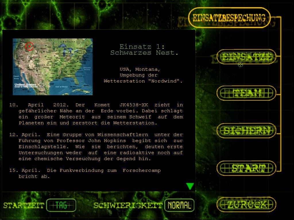 Codename: Outbreak (Windows) screenshot: Mission briefing
