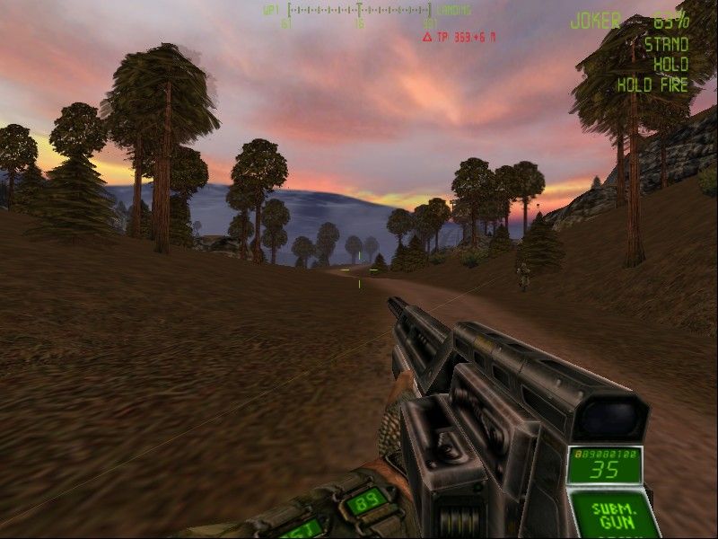 Codename: Outbreak (Windows) screenshot: Patience and tactical thinking are key. Getting caught in the open by an enemy patrol usually leads to a quick death.