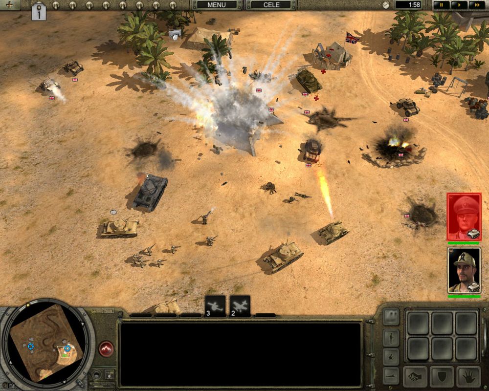 Codename: Panzers - Phase Two (Windows) screenshot: Enemy bunker destroyed.