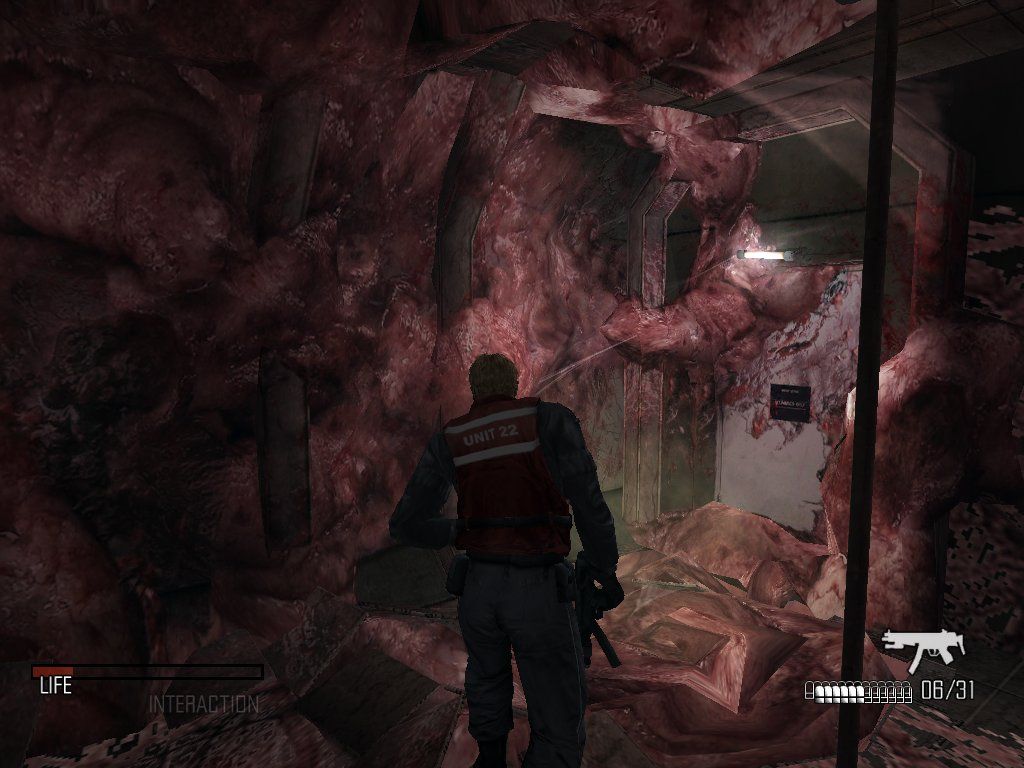 Cold Fear (Windows) screenshot: Level Designer 1: "Let's place something uber-gory here!"