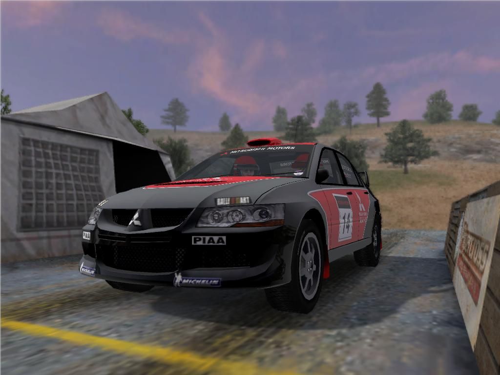 Colin McRae Rally 2005 (Windows) screenshot: Mitsubishi Lancer.