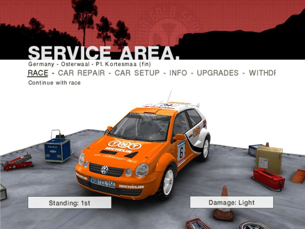 Colin McRae Rally 2005 (Windows) screenshot: You start career with WV Polo