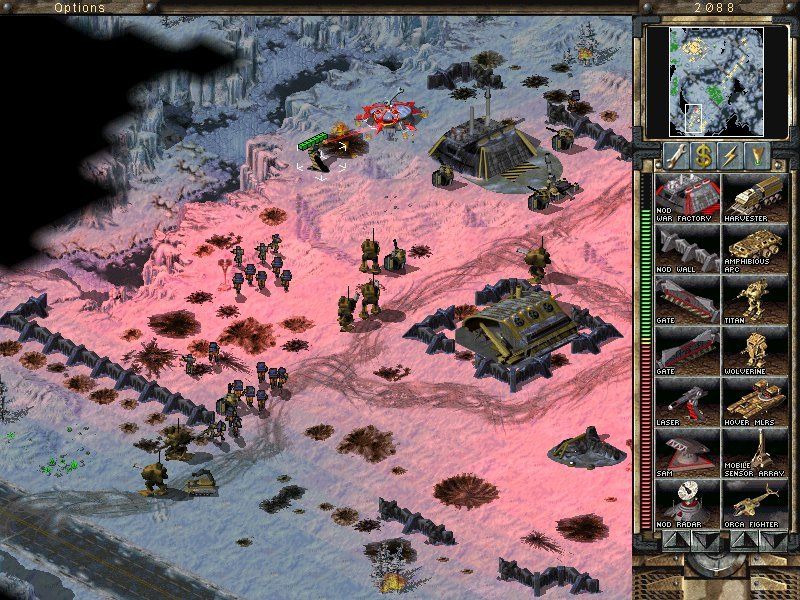 Command & Conquer: Tiberian Sun (Windows) screenshot: retrieving Hammerfest GDI base in north Europe