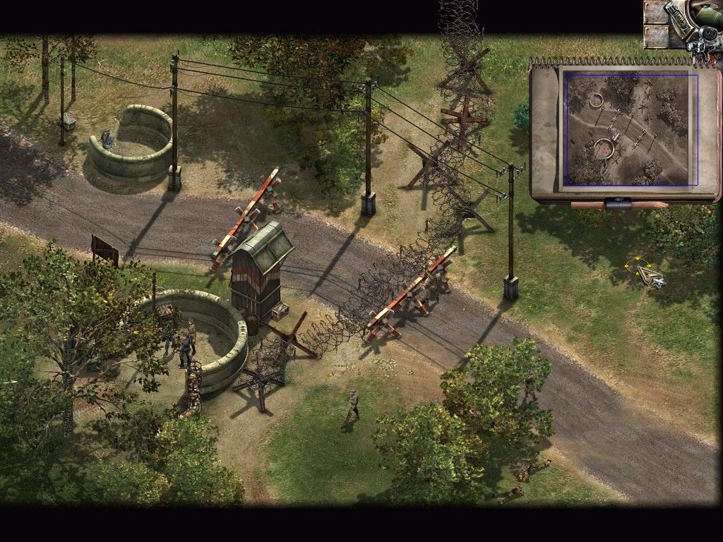 Commandos 2: Men of Courage (Windows) screenshot: The overhead map is very useful
