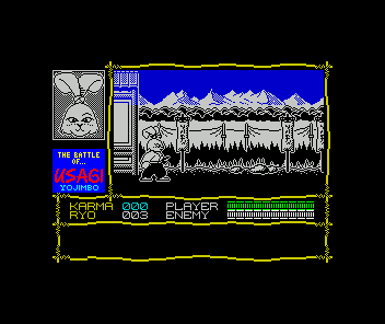 Samurai Warrior: The Battles of.... Usagi Yojimbo (ZX Spectrum) screenshot: Game start