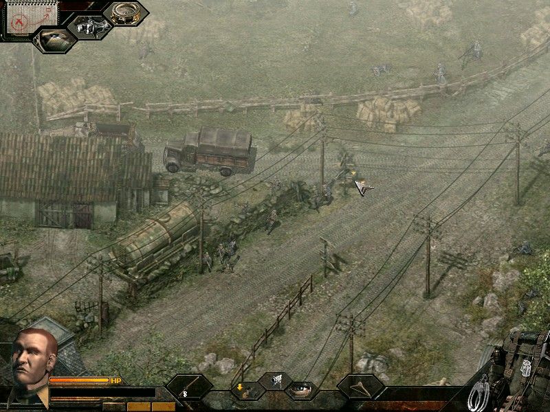 Commandos 3: Destination Berlin (Windows) screenshot: Enemy infantry advancing to your position.