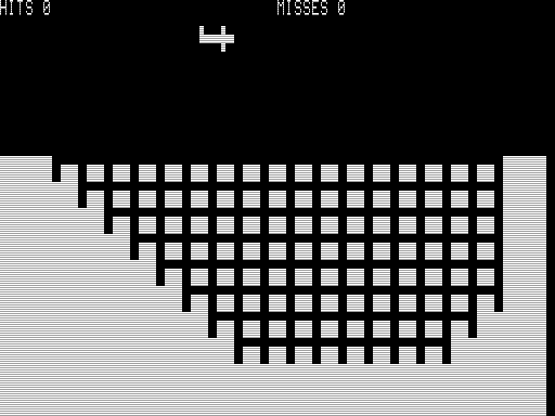 Bomber (TRS-80) screenshot: Starting a Cavern