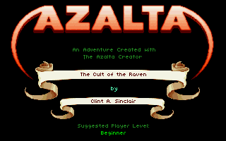 Azalta: Cult of the Raven (DOS) screenshot: The title screen