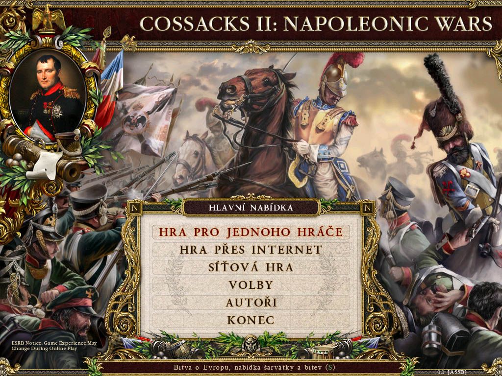 Cossacks II: Napoleonic Wars (Windows) screenshot: Main Menu