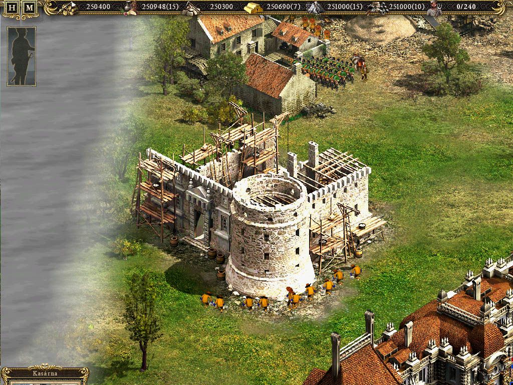 Cossacks II: Napoleonic Wars (Windows) screenshot: Building a barrack