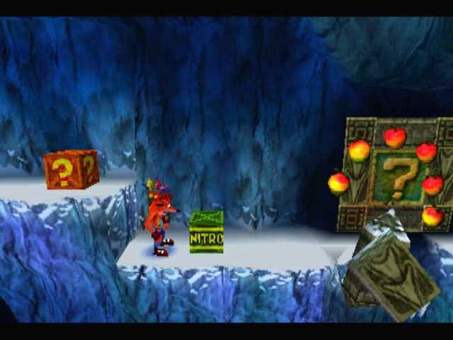 Crash Bandicoot 2: Cortex Strikes Back (PlayStation) screenshot: There are also 2D sections.