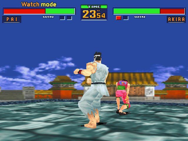 Virtua Fighter 2 (Windows) screenshot: Akira: Where are you going?