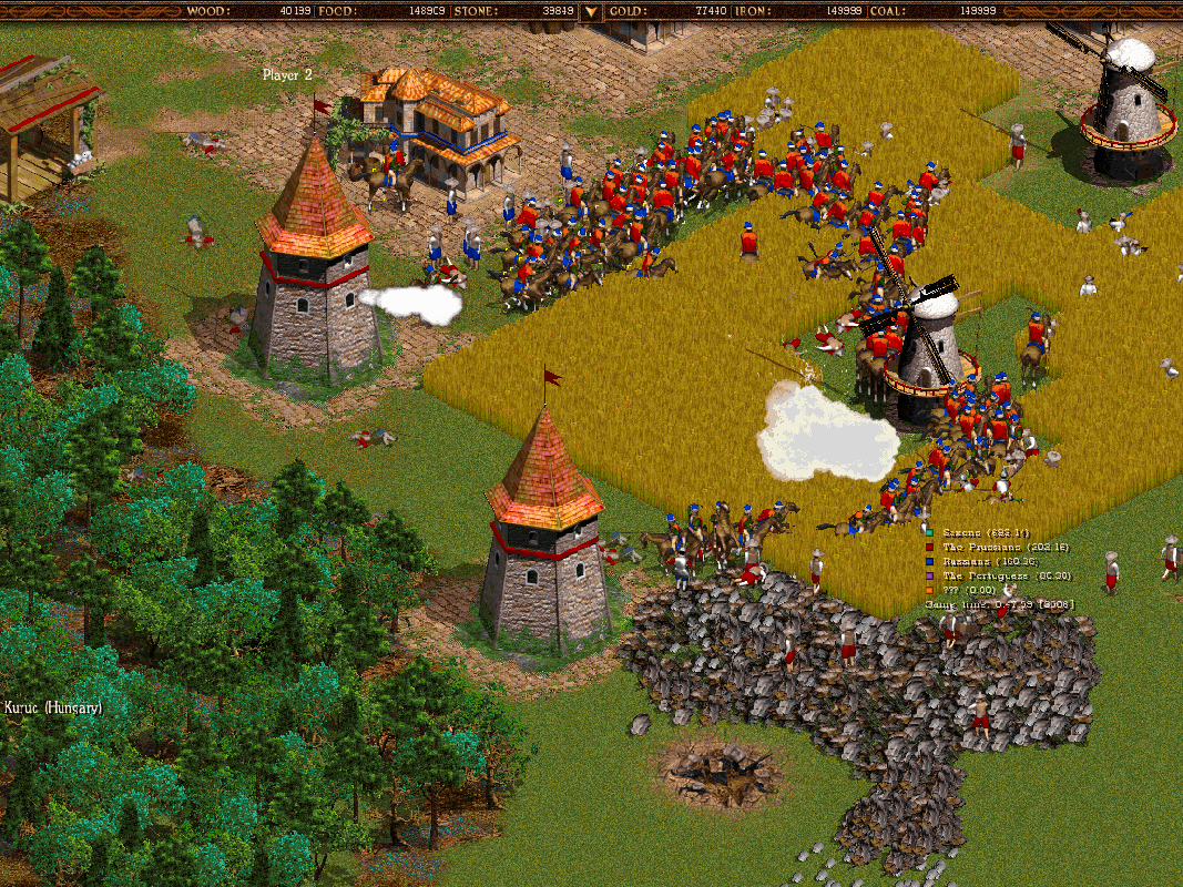 Cossacks: Back to War (Windows) screenshot: Surprise raid with Hungarian kurucs