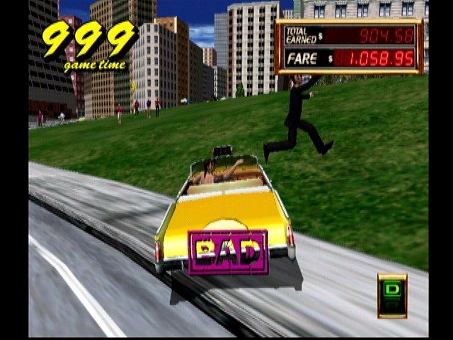 Crazy Taxi 2 (Dreamcast) screenshot: Hey! Don't leave!