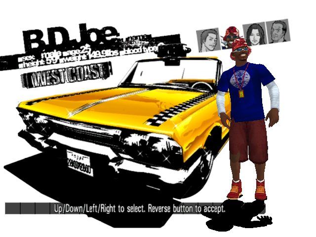 Crazy Taxi 3: High Roller (Windows) screenshot: Player selection