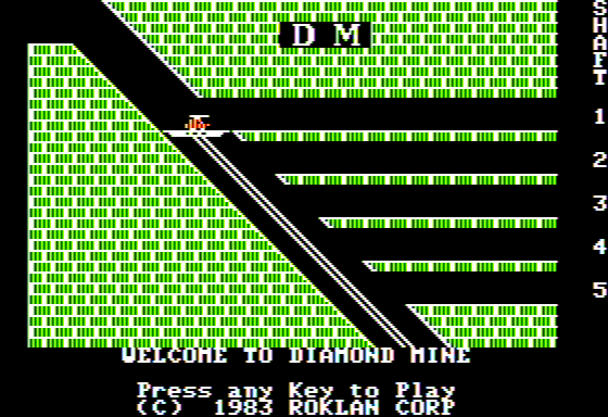 Diamond Mine (Apple II) screenshot: Title Screen