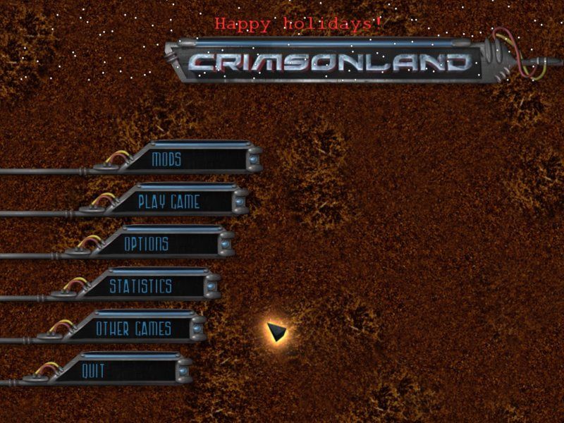 Crimsonland (Windows) screenshot: Main Menu - Christmas