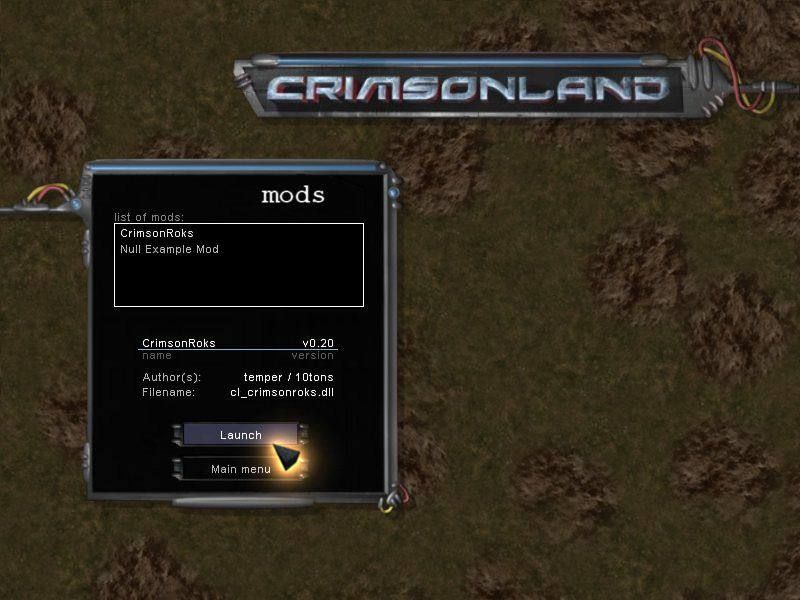 Crimsonland (Windows) screenshot: Mods