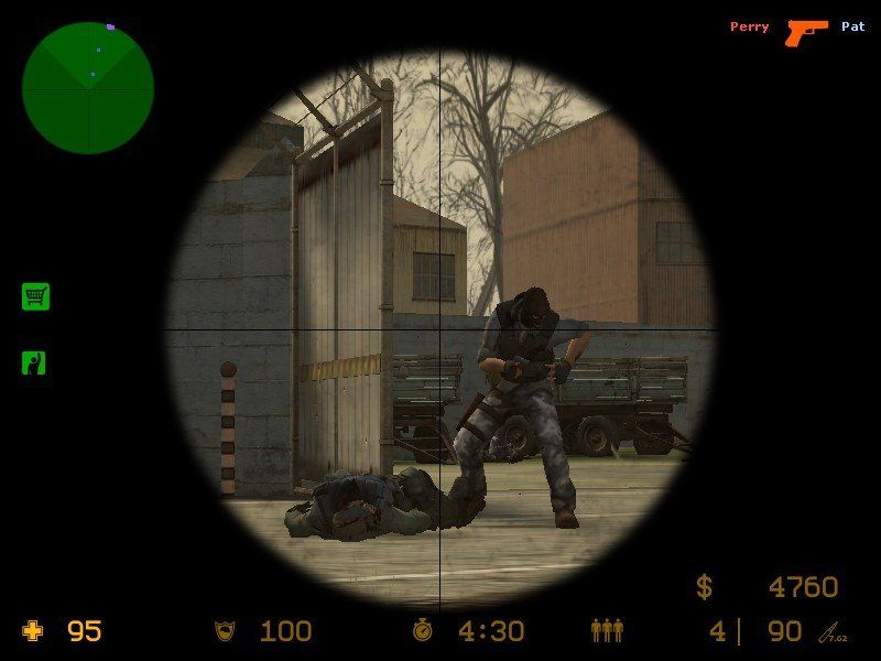 Counter-Strike: Source (Windows) screenshot: There are sniper rifles (of course).