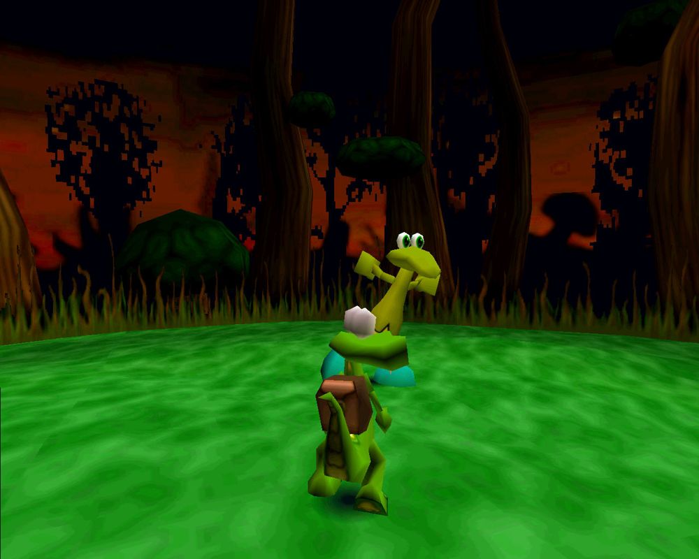 Croc: Legend of the Gobbos (Windows) screenshot: First boss - giant duck.