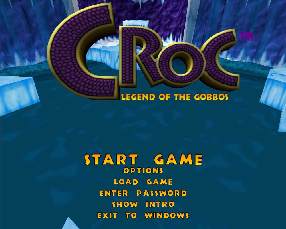 Croc: Legend of the Gobbos (Windows) screenshot: Main menu.