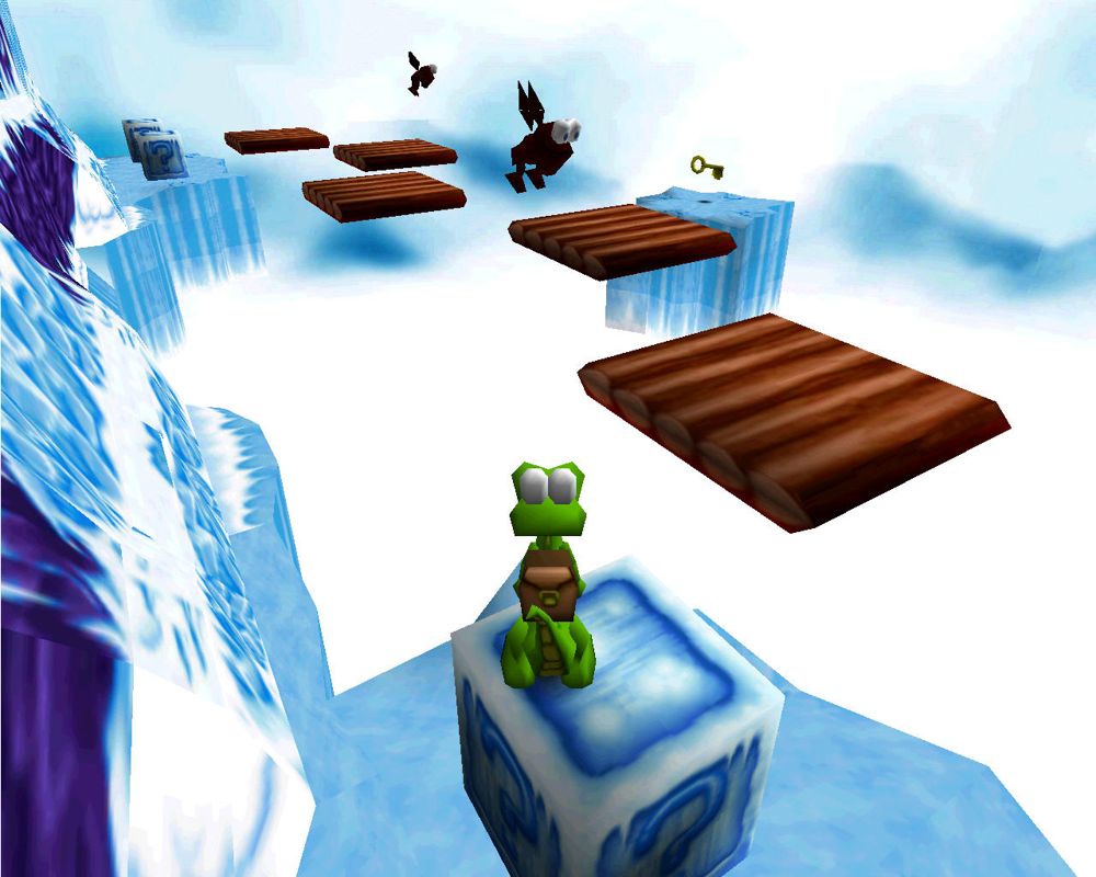 Croc: Legend of the Gobbos (Windows) screenshot: Some monsters can fly.