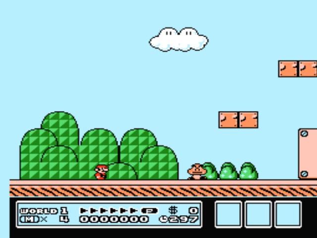 Super Mario Bros. 3 (NES) screenshot: Starting the game