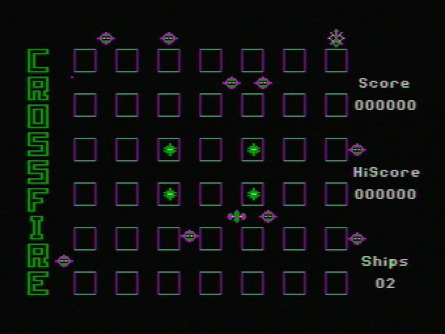 Crossfire (PC Booter) screenshot: CGA Composite mode